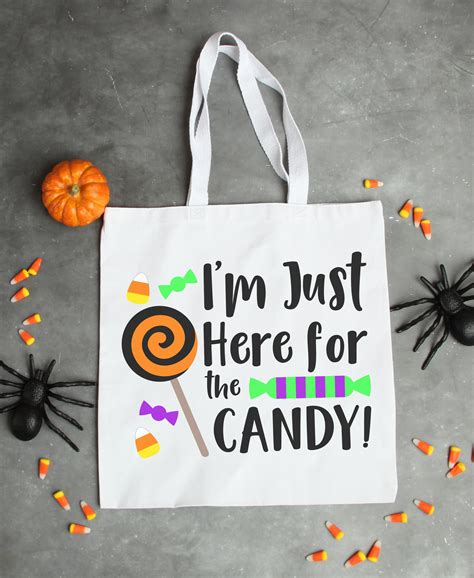 Download Free I'm Just Here For The Candy Halloween Cricut SVG